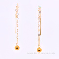 Round Bead 18K Gold Jewelry Earrings